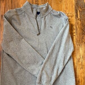 Tommy Bahama Kids Gray Quarter-Zip Sweater